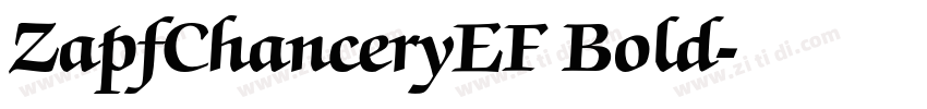 ZapfChanceryEF Bold字体转换